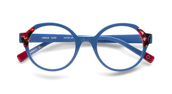 Das Bild zeigt die Korrektionsbrille HORUS BLRD von der Marke Etnia Barcelona in blau